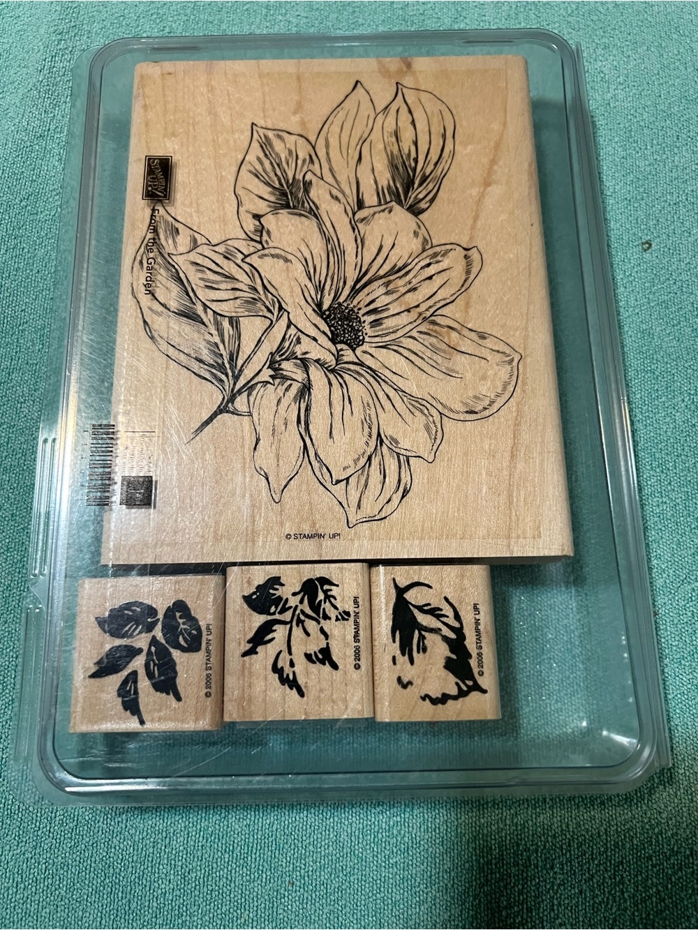 New Stampin' Up! Floral Wood-Mount Stamp Set in Natural Wood